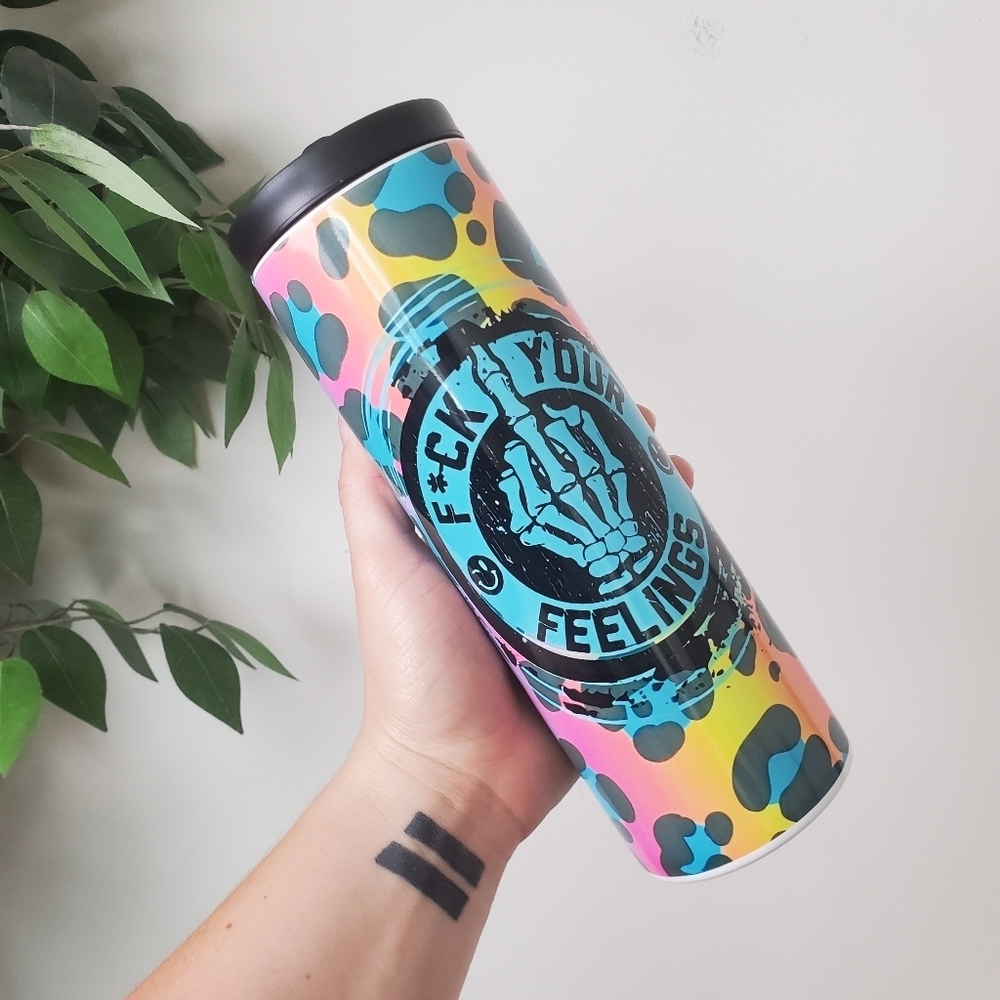 Rainbow Cheetah Print Tumbler
